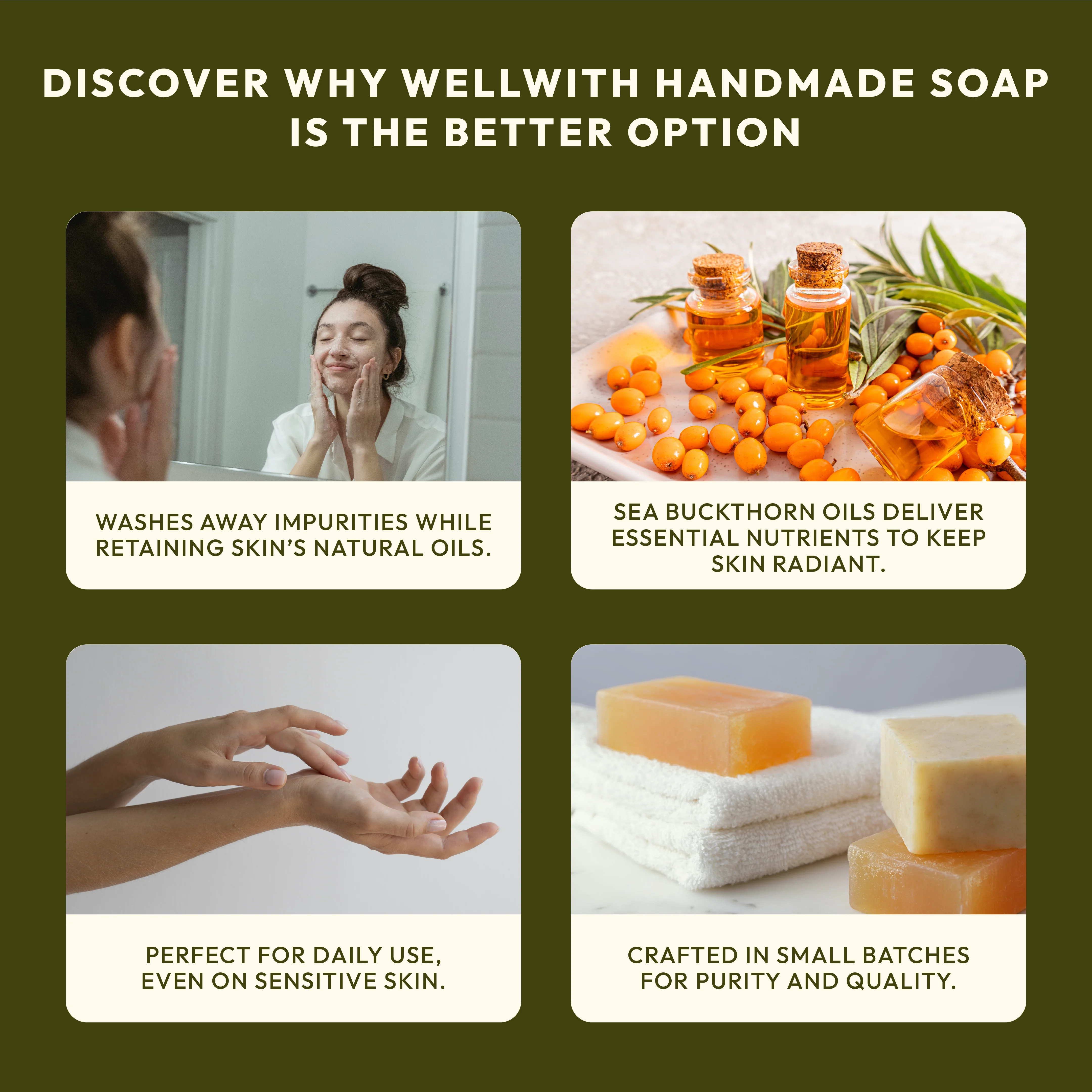 Sea Buckthorn Natural Soap 100gm - Image 4