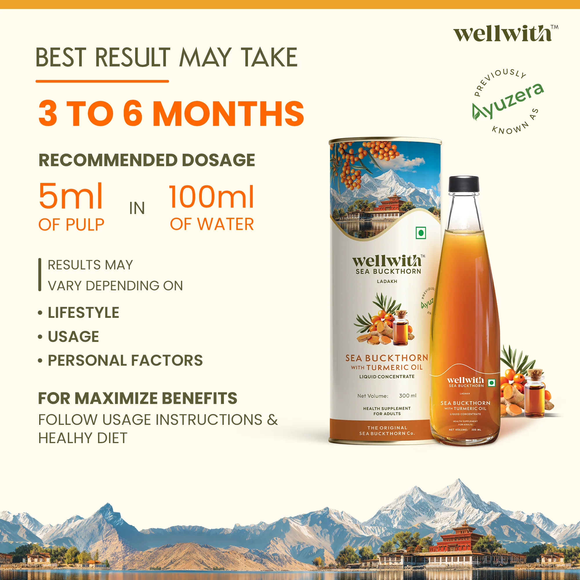 Sea Buckthorn With Turmeric Oil 300ml - Image 6